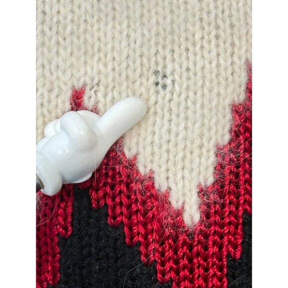 Vintage MAX BRADLEY Knit Women's Sweater Midi Dress w/ Lightning Bolt Pattern - Picture 8 of 9